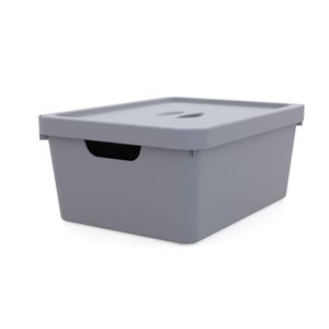Caixa Organizadora com Tampa Collection 3l Cinza - Utility