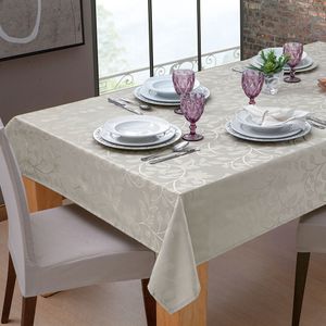 Toalha de Mesa Quadrada 0,78x0,78m Mila Bege - Branyl