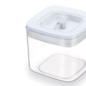Pote Hermético Plástico 1l Quadrado Branco - Arthi