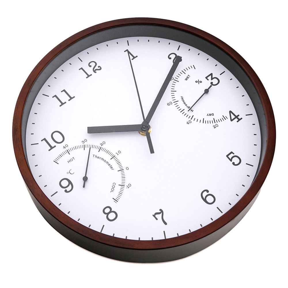 Relógio de Parede Jo - Marrom e Preto