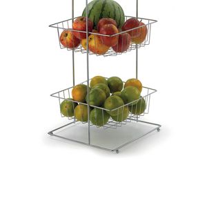 Fruteira de Chão Master com 3 Cestos Cromada - Arthi