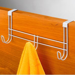 Suporte para Porta Emborrachado com 3 Ganchos Branco - Arthi