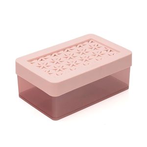 Caixa Organizadora Retangular com Tampa 6,2x15cm Rosa - Ordene