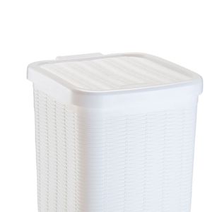 Lixeira Vime com Pedal 12l Branca - Nitron