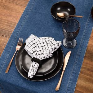 Conjunto de Argolas para Guardanapo Rayon 4 Peças Preto - Copa & Cia