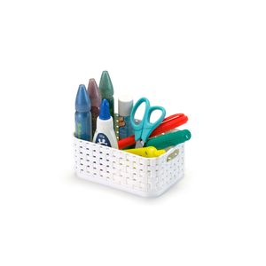 Caixa Organizadora 520mL Rattan Branca - Arthi