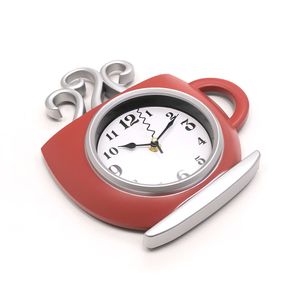 Relógio de Parede 25,4cm Xícara Vermelha - Sottile