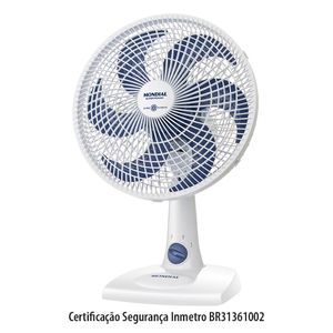 Ventilador de Mesa Mondial 6 Pás 30cm Branco
