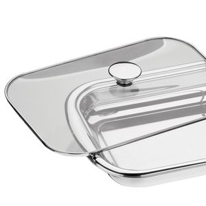 Assadeira Inox com Tampa de Vidro 43cm Cosmos - Tramontina