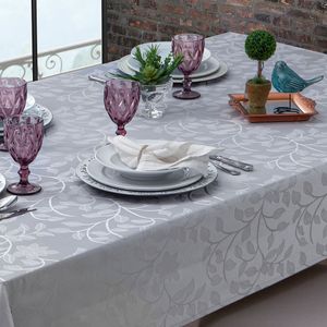 Toalha de Mesa Quadrada 1,60x1,60m Mila Branca - Branyl