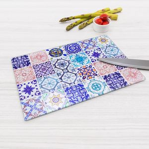 Tábua de Vidro Retangular Azulejo Português 20x30cm - Solei