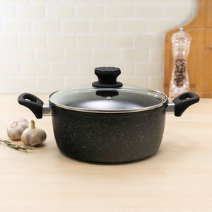 Caçarola Antiaderente Angra 22cm Preta - Meridional