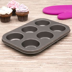 Forma de Cupcake Antiaderente 26,5cm Preta - Meridional