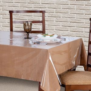 Toalha de Mesa Quadrada 140x140cm Transparente - Sur La Table