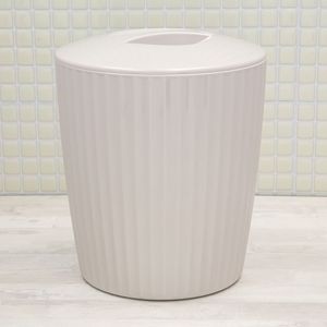 Lixeira de Chão Groove 24,2cm Bege - Martiplast