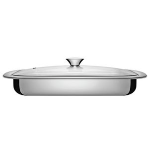 Assadeira Inox com Tampa de Vidro 38cm Cosmos - Tramontina