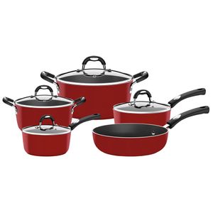 Jogo de Panelas Tramontina Mônaco 5 Peças Vermelho