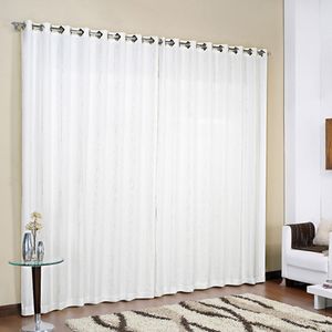 Cortina para Sala / Quarto Varão Josi Branca 2,00x2,30m - Branyl