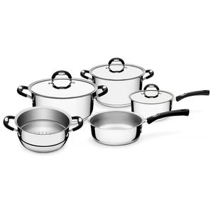 Jogo de Panelas Tramontina Duo Silicone 5 Peças Prata