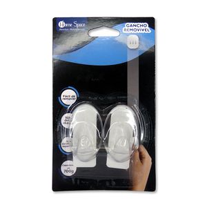 Gancho Adesivo Oval Clear 2 Peças - Home Space