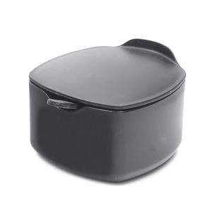 Açucareiro Plástico Due com Colher 7,6x14,8cm Preto - Coza