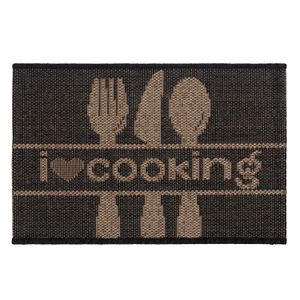 Jogo de Tapetes para Cozinha 2 Peças Cooking Chumbo - Têxtil J. Serrano