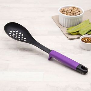 Colher de Nylon Perfurada com Apoio Roxo - Utility