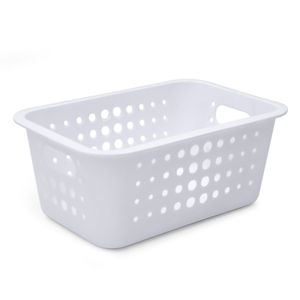 Cesta Organizadora Retangular 12x29cm Branca - Martiplast