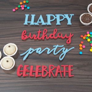 Conjunto de Palavras Removíveis Happy 4 Peças - Sottile