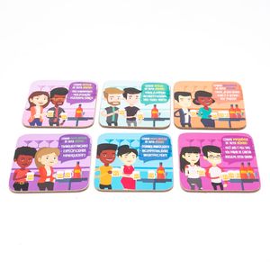 Conjunto de Porta Copos 6 Peças Bar - Salute