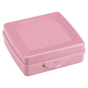 Pote de Plástico Quadrado para Sanduíche 585mL Rosa - Sanremo