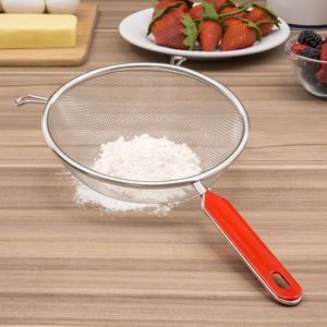 Peneira de Inox 18cm Vermelha - Lumina