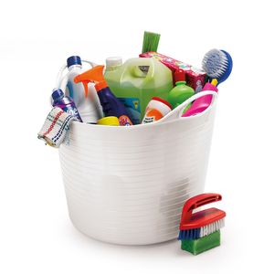 Cesto Organizador Multiuso Redondo 29x43cm Branco - Arthi