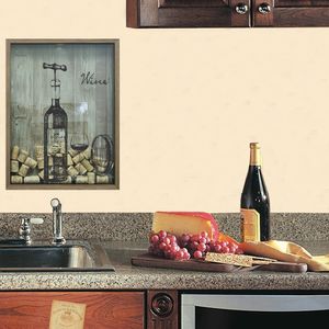 Quadro Porta Rolhas Wine 42x32cm - Kapos