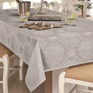 Toalha de Mesa Quadrada 1,40x1,40m Prata Il Calem - Branyl