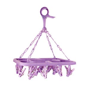 Mini Varal Retangular com 20 Pregadores Lilás - Home Space
