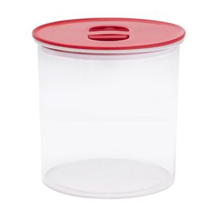 Porta Mantimentos de Plástico Hermético Redondo Maya 2l Vermelho - Keeper