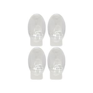 Gancho Adesivo Oval Clear 4 Peças - Home Space