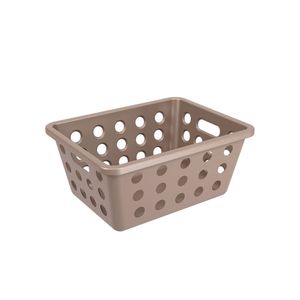 Cesta Organizadora Retangular Pequena 8,2x18,6cm Cinza - Coza