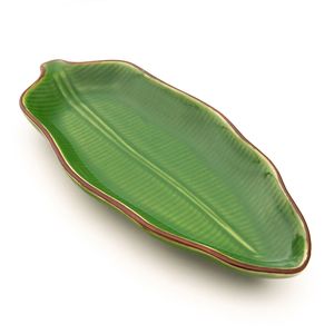 Centro de Mesa Cerâmica Verde 15,5x34,5cm - Fancy