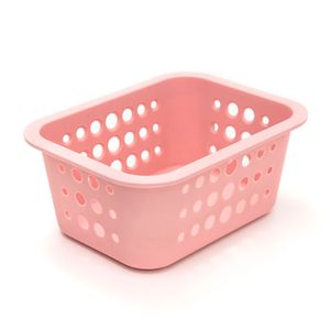 Cesta Organizadora Retangular 8x18cm Rosa Quartzo - Martiplast