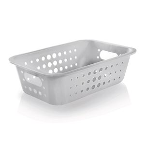 Cesta Organizadora Retangular 8,5x29cm Branca - Martiplast