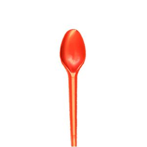 Colher de Sobremesa Descartável com 50 Unidades Laranja Neon - Bello Festas