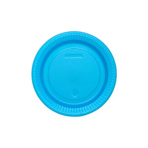 Prato Raso Descartável 15cm Kit com 10 Unidades Azul Perolado - Bello Festas
