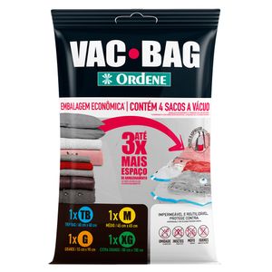 Vacum Bag 4 Peças 3 X Mais Espaço Tb / m / G / Xg - Ordene