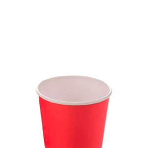 Copo de Festa Liso 270mL Kit com 10 Unidades Vermelho- Silver Plastic
