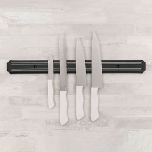Barra Magnética para Facas 48cm Preta - Lumina