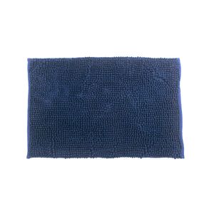 Tapete para Banheiro Retangular Chenille 40x60cm Azul Marinho - Comoditá