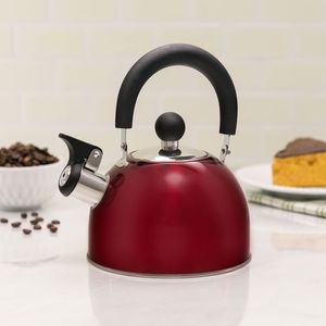 Chaleira Inox 1,2l Vermelha - Lumina