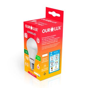 Lâmpada Superled Ouro 9w Bivolt 6500k - Ourolux